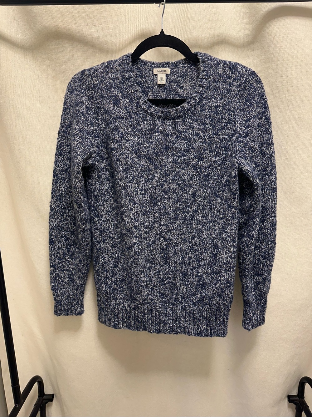 L.L. Bean Marled Blue Crewneck Sweater